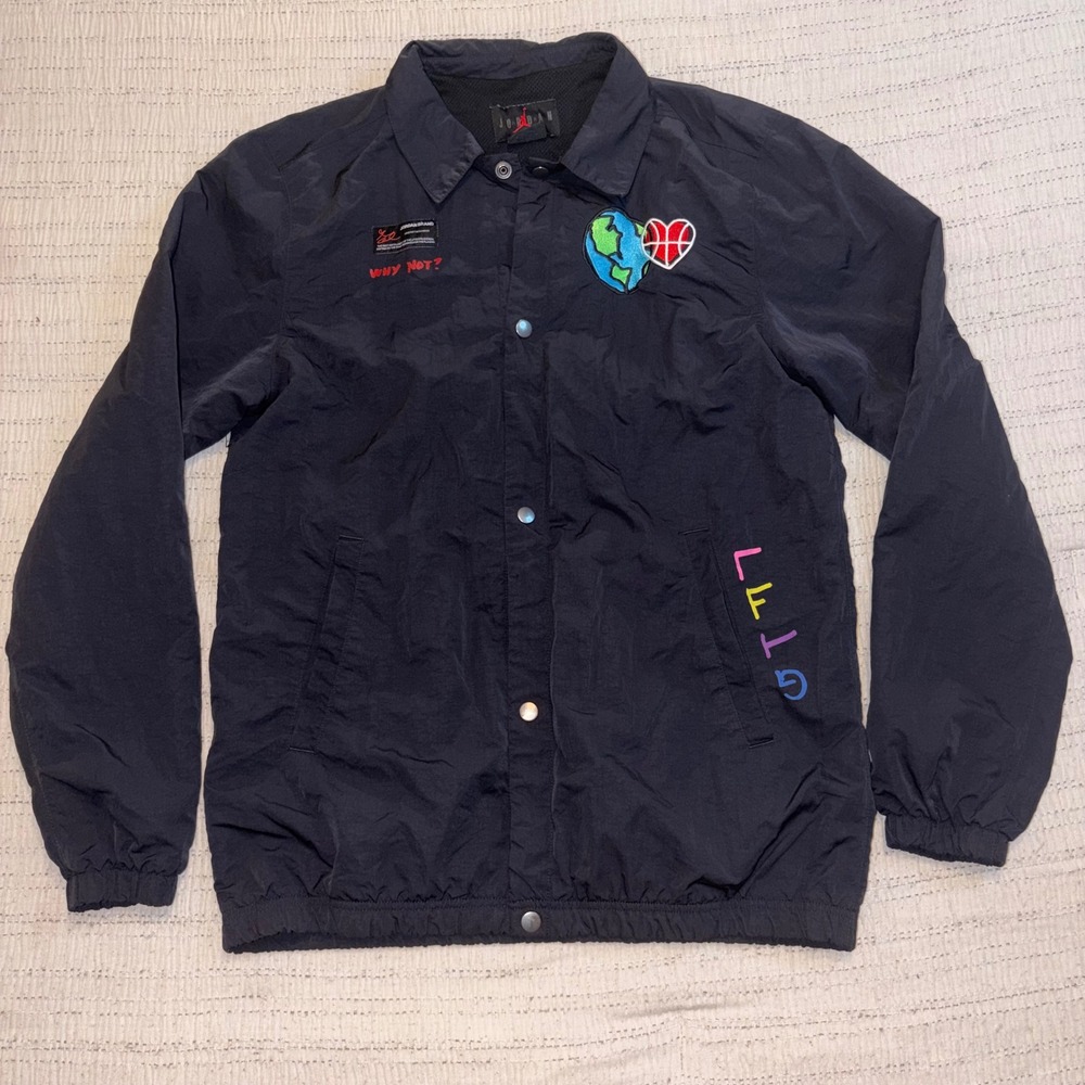 Jordan Russell Westbrook‎ Why Not? Coaches Jacket Black Mens Small